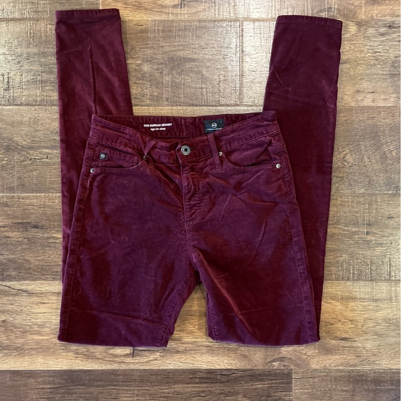 Adriano Goldschmied Jeans Women's 25R, 26x30 Red Farrah High Rise Skinny Ankle - Picture 4 of 11